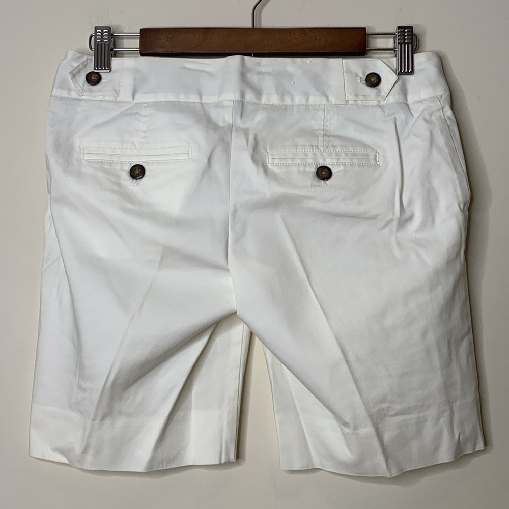 Gap | White Stretch Cotton Blend Chino Pocket Shorts 1 Petite - Picture 8 of 8